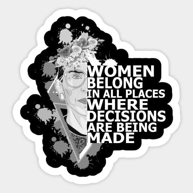 Ruth bader ginsberg Sticker by Creation Cartoon